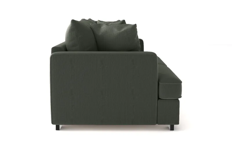 Rossita 3-personers Dyb Sofa i Jernbanefløjl - Mørkegrøn - Møbler - Sofaer - 3 personers sofa