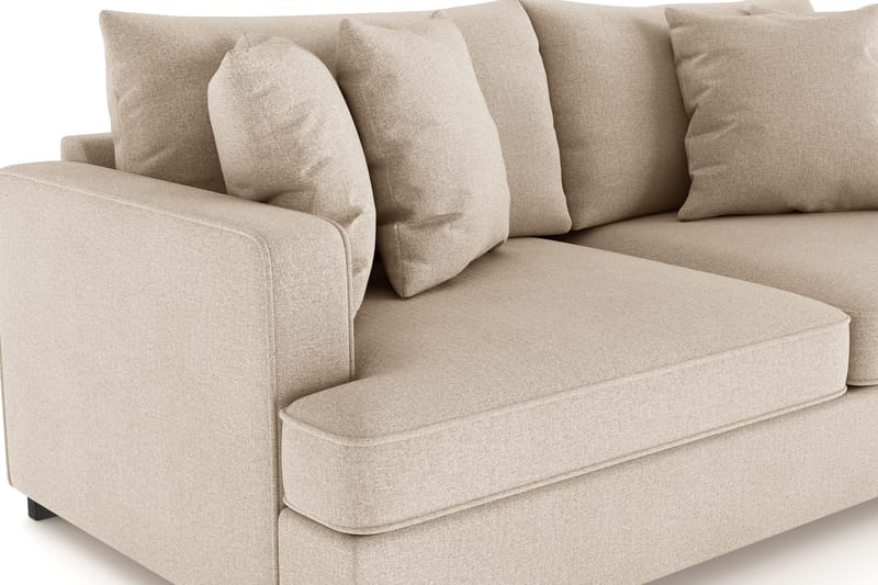 Rossita 3-personers Dyb Sofa i Stof - Beige - Møbler - Sofaer - 3 personers sofa