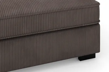 Rossita 3-personers Dyb Sofa i Jernbanefløjl - Mørkegrå - Møbler - Sofaer - Velour sofaer