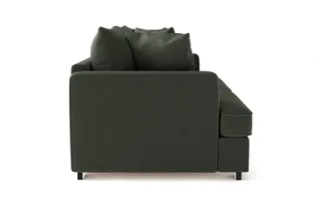 Rossita 3-personers Dyb Sofa i Jernbanefløjl - Mørkegrøn - Møbler - Sofaer - 3 personers sofa