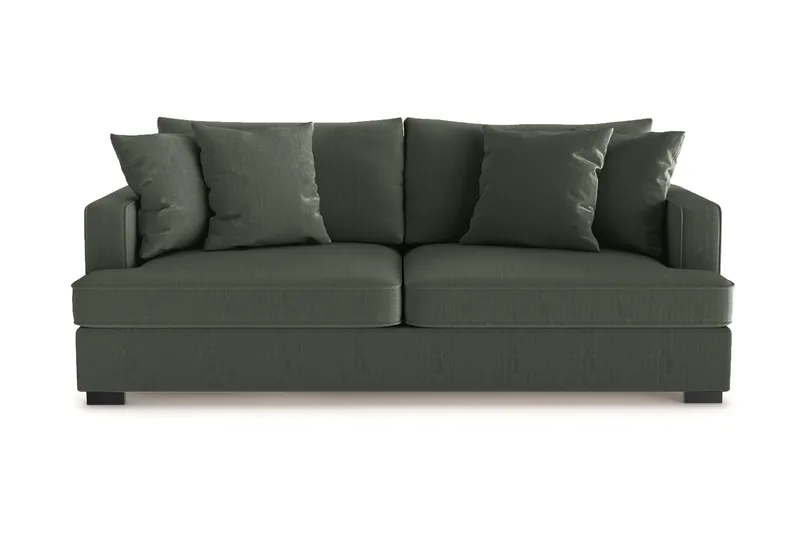 Rossita 3-personers Dyb Sofa i Jernbanefløjl - Mørkegrøn - Møbler - Sofaer - 3 personers sofa