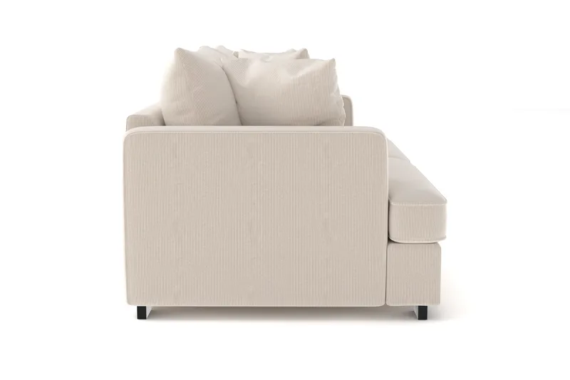 Rossita 3-personers Dyb Sofa i Jernbanefløjl - Beige - Møbler - Sofaer - 3 personers sofa