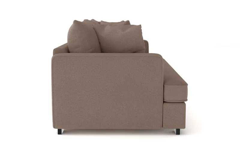 Rossita 3-personers Dyb Sofa med Hel Pude i Stof - Brun - Møbler - Sofaer - 3 personers sofa