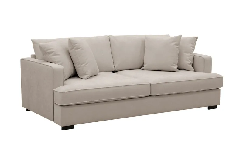 Rossita 3-personers Dyb Sofa i Stof - Brun - Møbler - Sofaer - 3 personers sofa