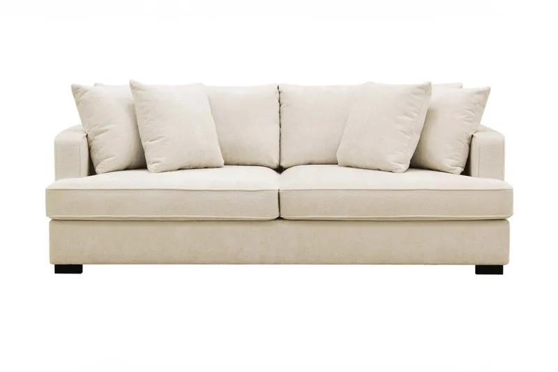 Rossita 3-personers Dyb Sofa i Chenille, Beige