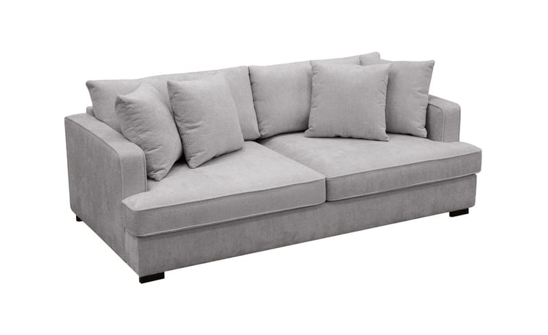 Rossita 3-personers Dyb Sofa i Chenille - Lys Grå - Møbler - Sofaer - 3 personers sofa