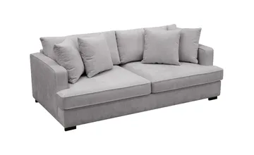 Rossita 3-personers Dyb Sofa i Chenille - Trenza 03, Grå Chenille - Møbler - Sofaer - 3 personers sofa
