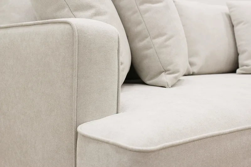 Rossita 3-personers Dyb Sofa i Stof - Beige - Møbler - Sofaer - 3 personers sofa