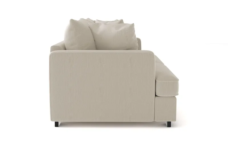 Rossita 3-personers Dyb Sofa i Jernbanefløjl - Greige - Møbler - Sofaer - 3 personers sofa