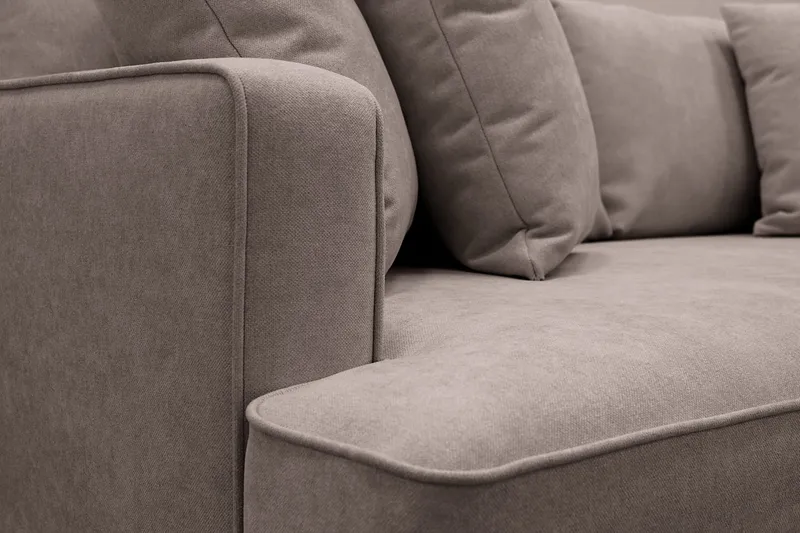 Rossita 3-personers Dyb Sofa i Stof - Brun - Møbler - Sofaer - 3 personers sofa