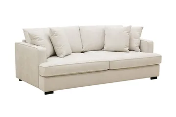 Rossita 3-personers dyb stofsofa - Beige - Møbler - Sofaer - 3 personers sofa