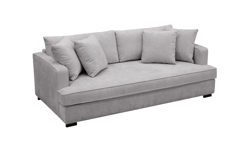 Rossita 3-personers Dyb Sofa i Chenille - Grå - Møbler - Sofaer - 3 personers sofa