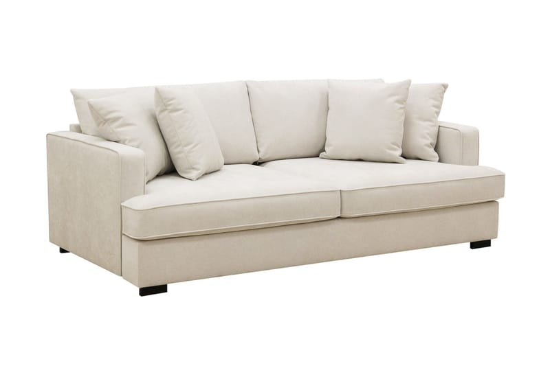 Rossita 3-personers Dyb Sofa i Stof - Beige - Møbler - Sofaer - 3 personers sofa
