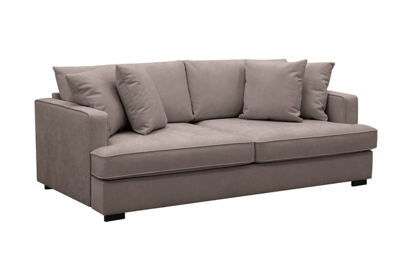 Rossita 3-personers Dyb Sofa i Stof - Brun - Møbler - Sofaer - 3 personers sofa