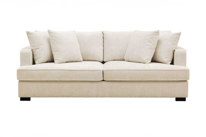 Rossita 3-personers Dyb Sofa i Chenille - Beige - Møbler - Sofaer - 3 personers sofa