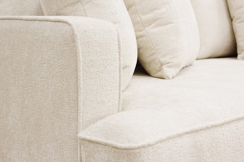 Rossita 3-personers Dyb Sofa i Chenille - Beige - Møbler - Sofaer - 3 personers sofa