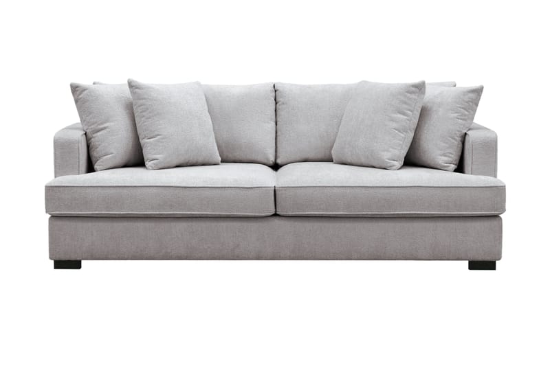 Rossita 3-personers Dyb Sofa i Chenille - Grå / Brun - Møbler - Sofaer - 3 personers sofa