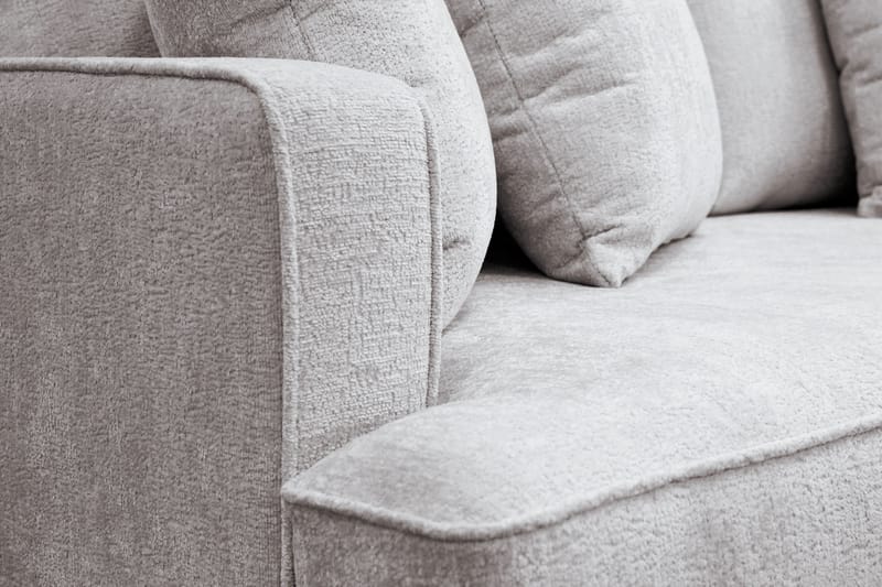 Rossita 3-personers Dyb Sofa i Chenille - Grå / Brun - Møbler - Sofaer - 3 personers sofa
