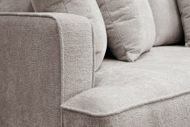 Rossita 3-personers Dyb Sofa i Chenille - Grå / Brun - Møbler - Sofaer - 3 personers sofa