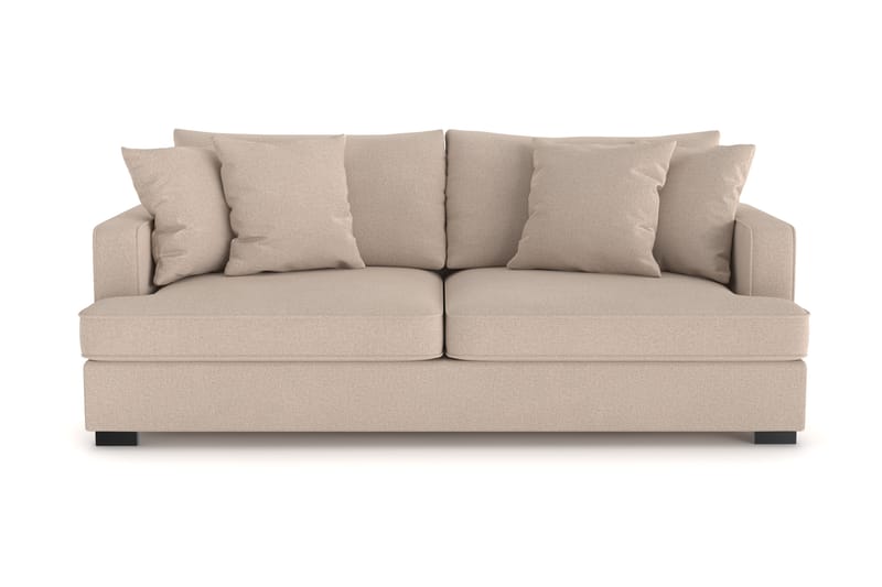 Rossita 3-personers Dyb Sofa i Stof - Beige - Møbler - Sofaer - 3 personers sofa