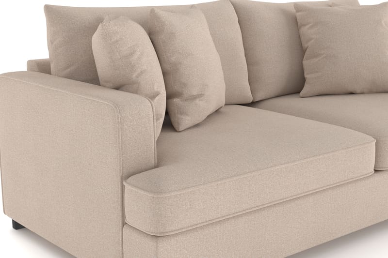 Rossita 3-personers Dyb Sofa i Stof - Beige - Møbler - Sofaer - 3 personers sofa