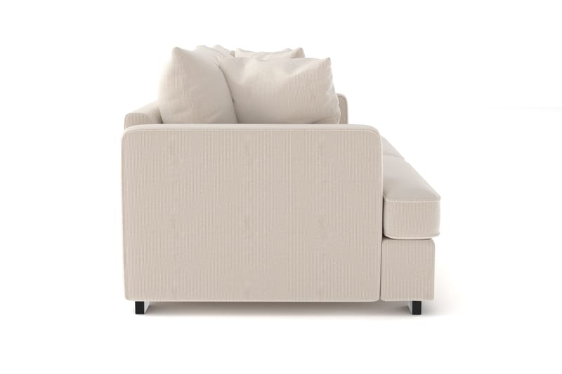 Rossita 3-personers Dyb Sofa i Jernbanefløjl - Beige - Møbler - Sofaer - 3 personers sofa