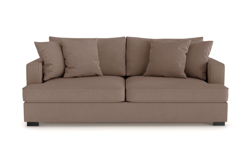 Rossita 3-personers Dyb Sofa i Stof - Brun - Møbler - Sofaer - 3 personers sofa