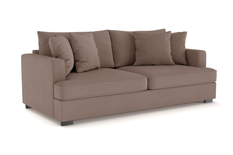 Rossita 3-personers Dyb Sofa i Stof - Brun - Møbler - Sofaer - 3 personers sofa