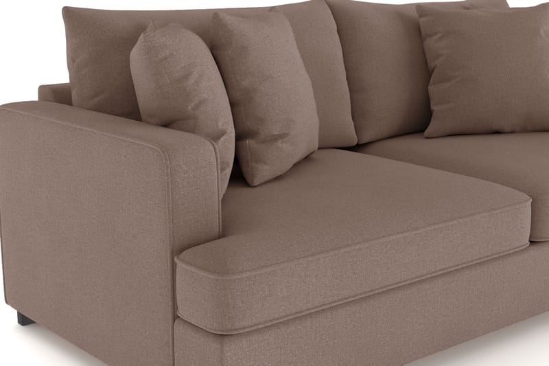 Rossita 3-personers Dyb Sofa i Stof - Brun - Møbler - Sofaer - 3 personers sofa