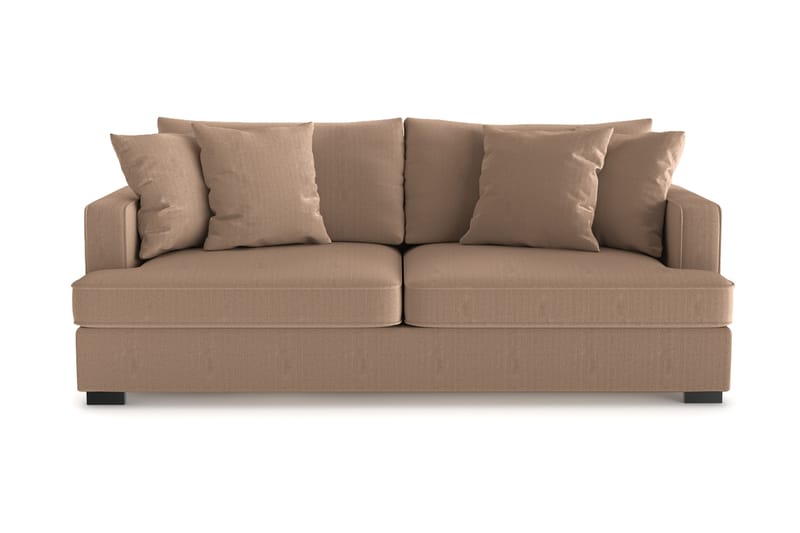 Rossita 3-personers Dyb Sofa i Jernbanefløjl - Brun - Møbler - Sofaer - 3 personers sofa