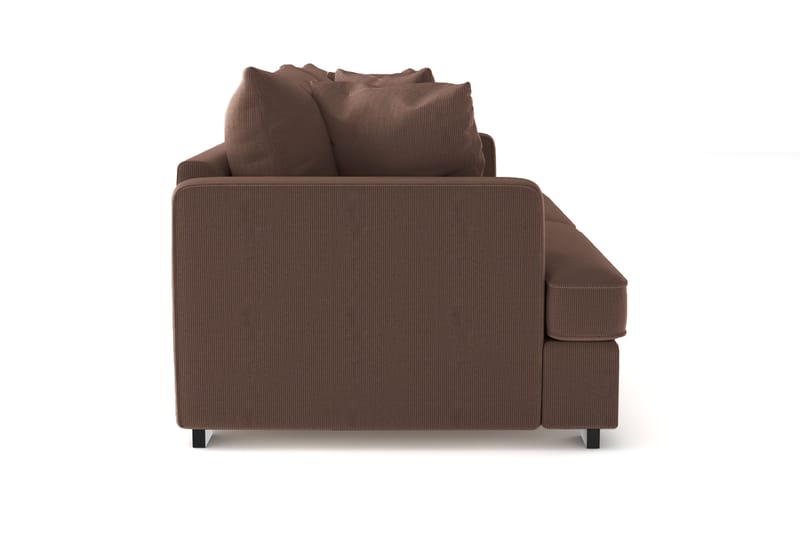 Rossita 3-personers Dyb Sofa i Jernbanefløjl - Brun - Møbler - Sofaer - 3 personers sofa