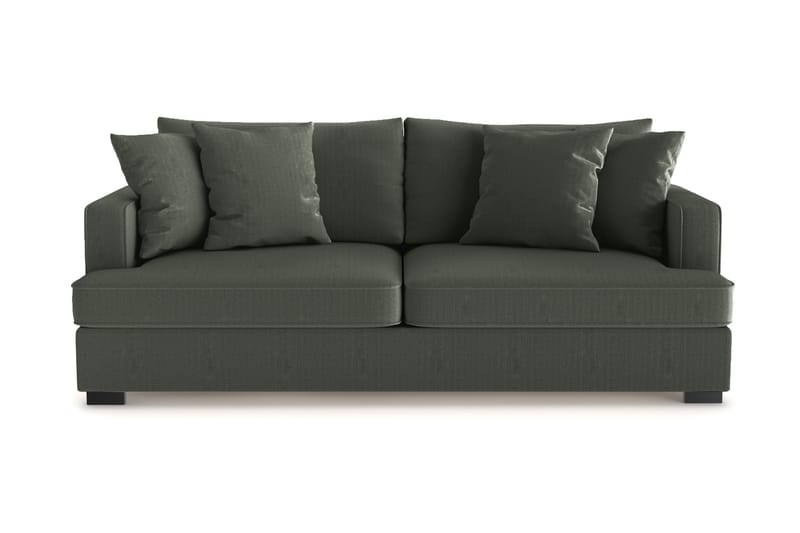 Rossita 3-personers Dyb Sofa i Jernbanefløjl - Mørkegrøn - Møbler - Sofaer - 3 personers sofa