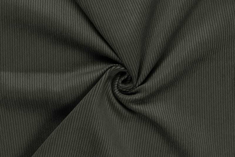 Rossita 3-personers Dyb Sofa med Hel Pude i Jernbanefløjl - Mørkegrøn - Møbler - Sofaer - 3 personers sofa