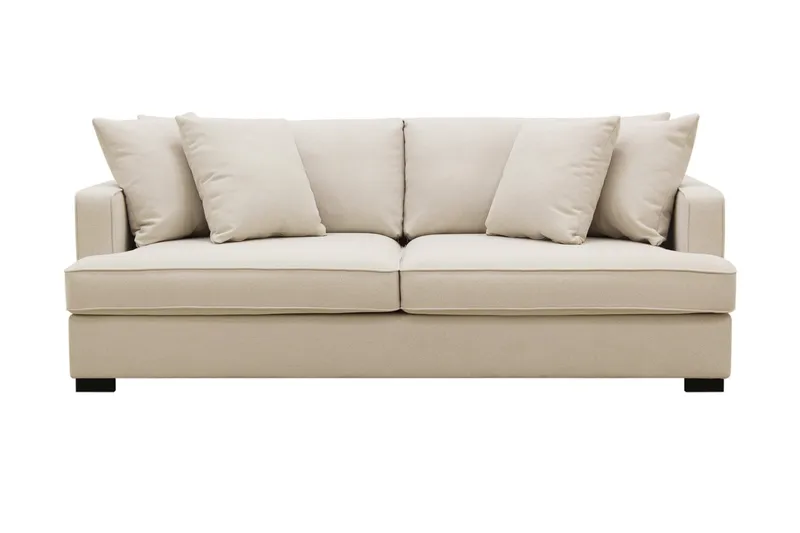 Rossita 3-personers Dyb Sofa i Bouclé, Beige