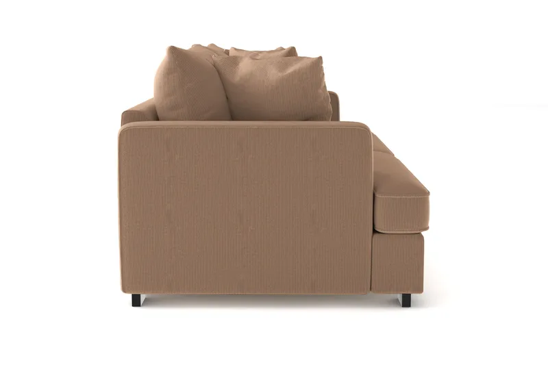 Rossita 3-personers Dyb Sofa i Jernbanefløjl - Brun - Møbler - Sofaer - 3 personers sofa