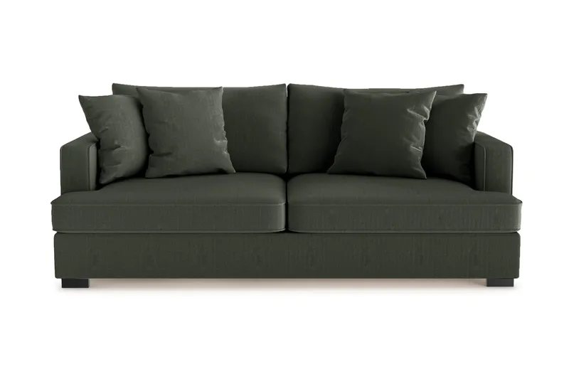 Rossita 3-personers Dyb Sofa i Jernbanefløjl, Mørkegrøn