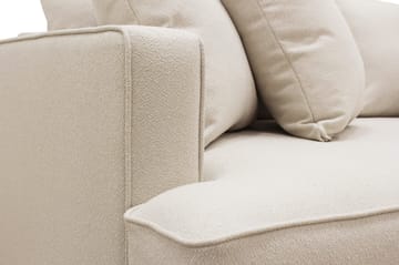Rossita 3-personers Dyb Sofa med Hel Pude i Bouclé - Beige - Møbler - Sofaer - 3 personers sofa