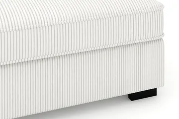 Rossita 3-personers Dyb Sofa i Jernbanefløjl - Offwhite - Møbler - Sofaer - Velour sofaer