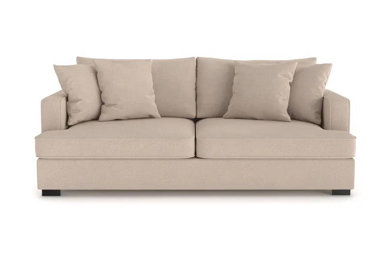 Rossita 3-personers Dyb Sofa i Stof - Beige - Møbler - Sofaer - 3 personers sofa