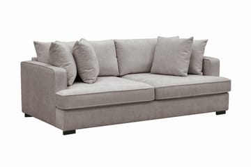 Rossita 3-personers Dyb Sofa i Chenille - Trenza 08, Grå/Brun Chenille - Møbler - Sofaer - 3 personers sofa