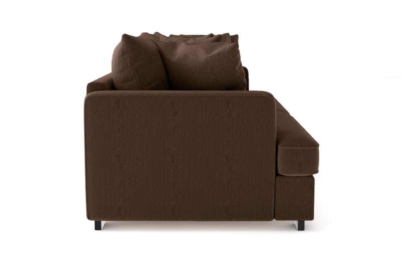 Rossita 4-personers Dyb Sofa i Jernbanefløjl - Brun - Møbler - Sofaer - 4 personers sofa