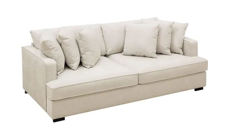Rossita 4-personers Dyb Sofa i Stof - Beige - Møbler - Sofaer - 4 personers sofa