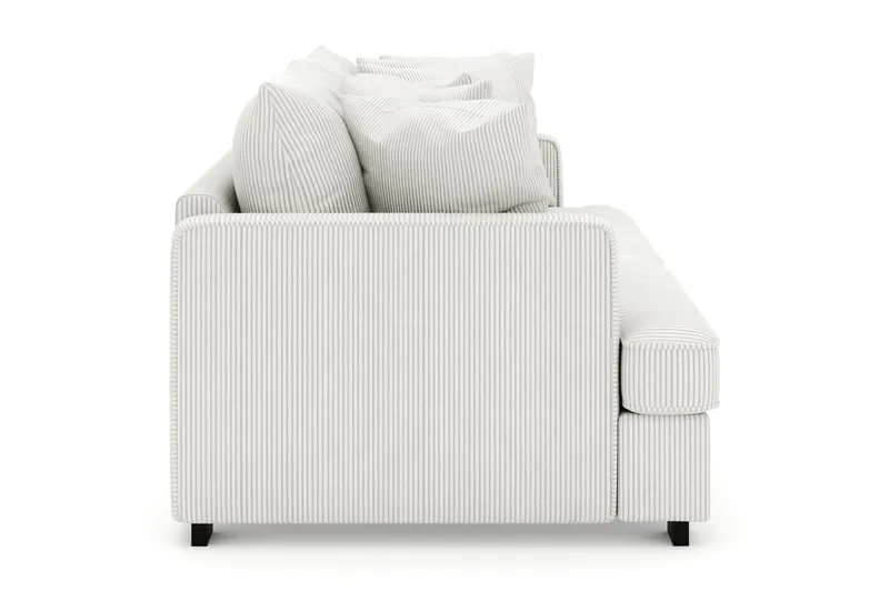 Rossita 4-personers Dyb Sofa i Jernbanefløjl - Offwhite - Møbler - Sofaer - Velour sofaer