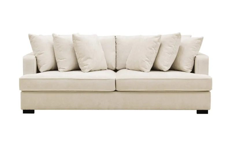Rossita 4-personers Dyb Sofa i Chenille - Beige - Møbler - Sofaer - 4 personers sofa