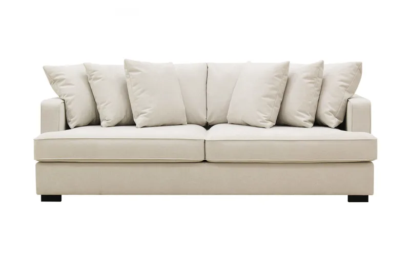 Rossita 4-personers Dyb Sofa i Stof - Beige - Møbler - Sofaer - 4 personers sofa