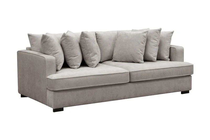 Rossita 4-personers Dyb Sofa i Chenille - Grå / Brun - Møbler - Sofaer - 4 personers sofa