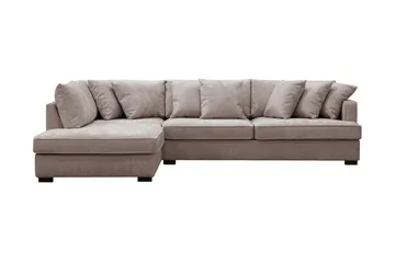 Rossita 4-personers Venstrevendt L-formet Dyb Chaiselongsofa i Chenille