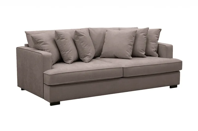 Rossita 4-personers Dyb Sofa i Stof - Brun - Møbler - Sofaer - 4 personers sofa