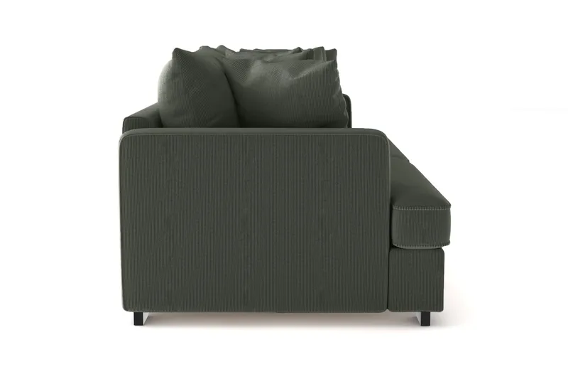 Rossita 4-personers Dyb Sofa i Jernbanefløjl - Mørkegrøn - Møbler - Sofaer - 4 personers sofa