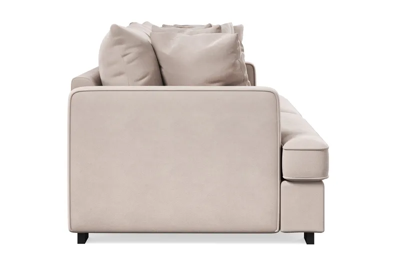 Rossita 4-personers Dyb Sofa i Fløjl - Beige - Møbler - Sofaer - Velour sofaer